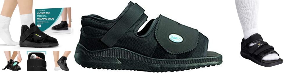 Post Foot Surgery Shoes combined image