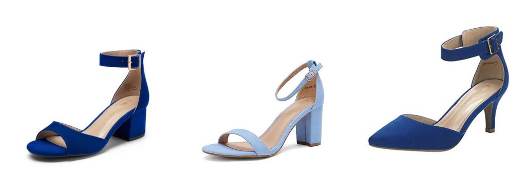 Shoes For Blue Dress combined image