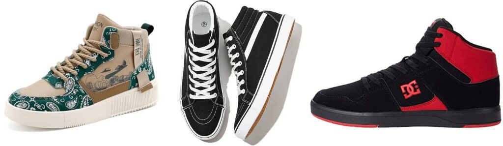 Skate Shoes High Tops combined image