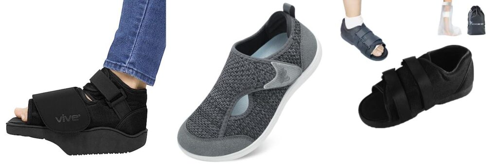 Walking Shoes After Bunion Surgery combined image
