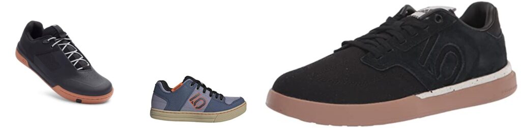 Mountain Bike Flat Pedal Shoes combined image