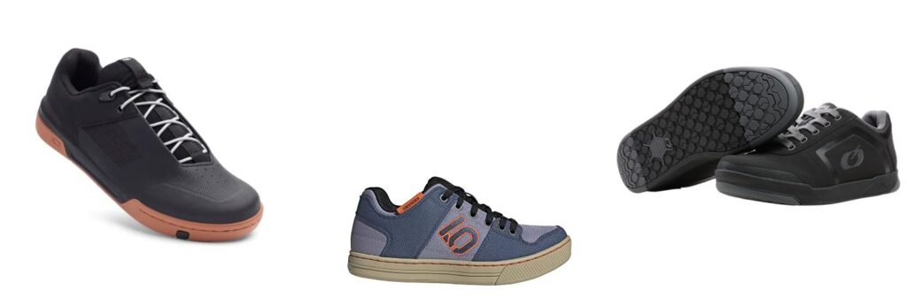 WomenS Cycling Shoes For Flat Pedals combined image