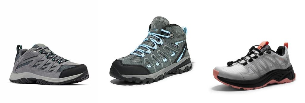 Hiking Shoes For Wide Feet Womens combined image